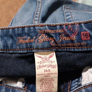 Faded Glory boot cut distressed jeans